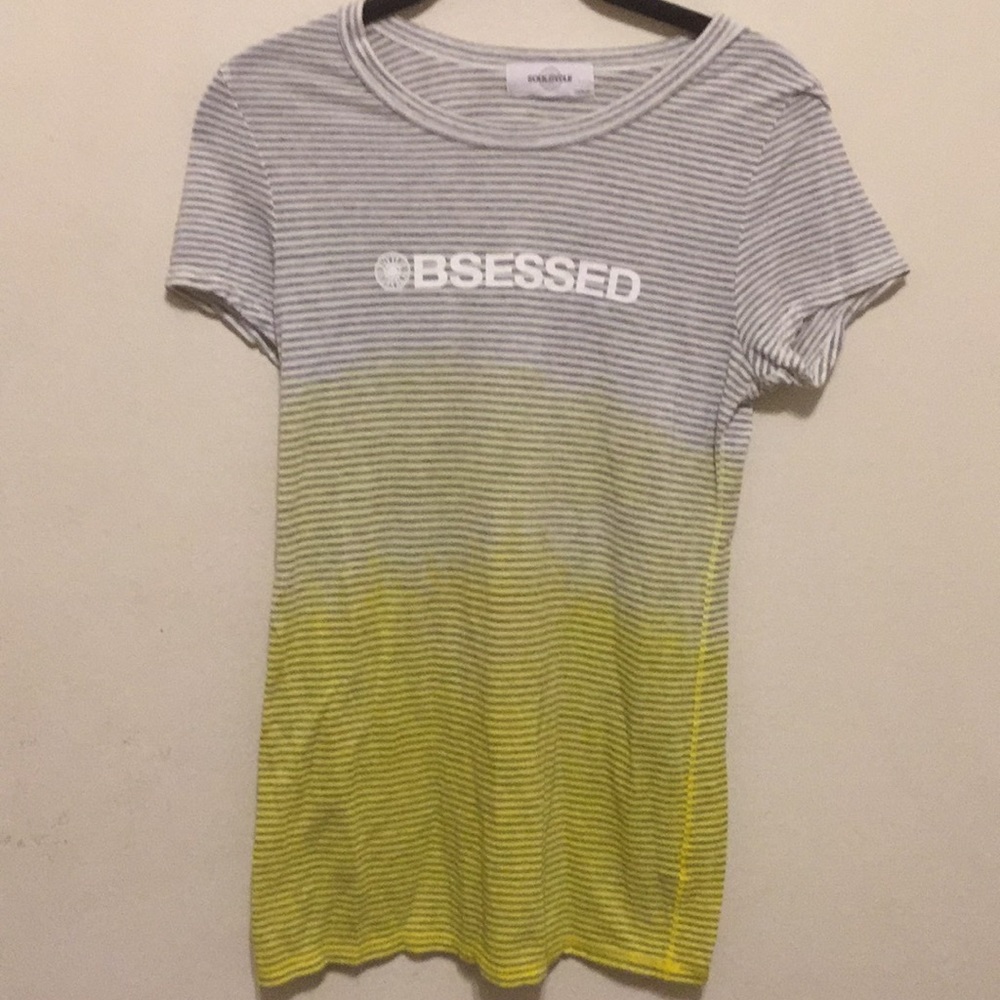 SoulCycle Obessed Striped T Shirt size M